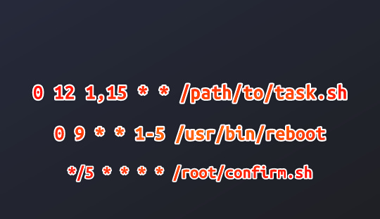 crontab计划任务的每个字符所表示的意思